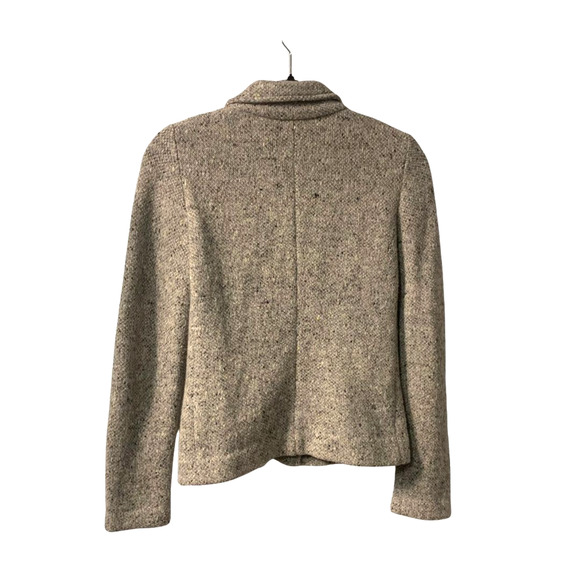 Amina Rubinacci Women's Wool Cashmere Sweater Blazer Size 38 0 2 Gray Flaws Cozy - Picture 7 of 9